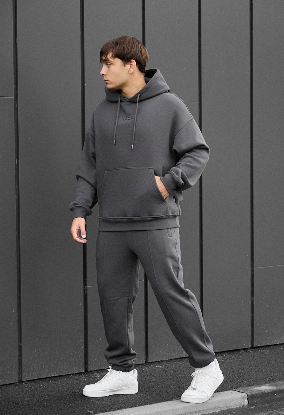 Dres Staff ace dark gray oversize fleece