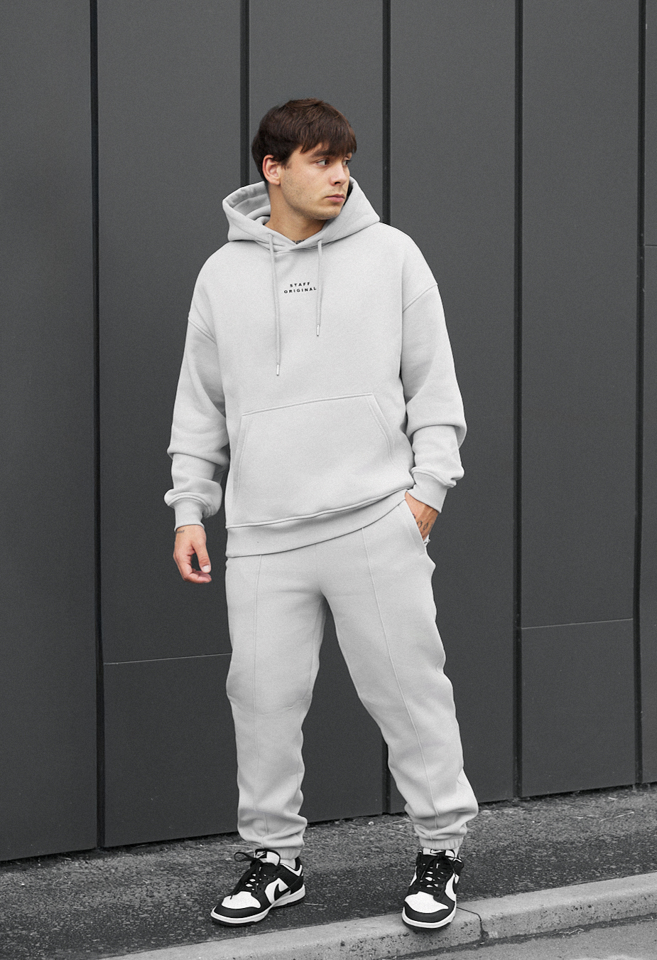 Dres Staff ace light gray oversize fleece