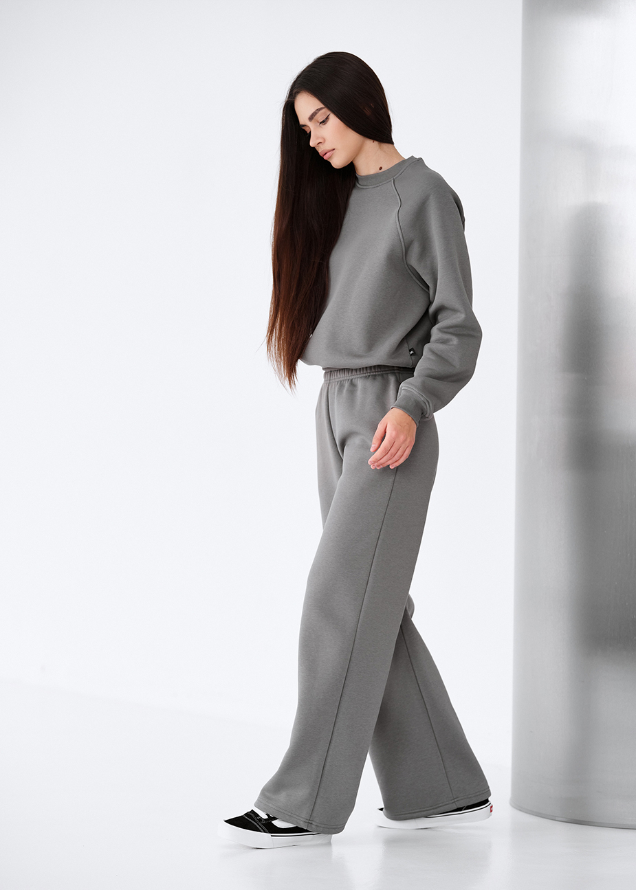 Dres  Staff vel gray oversize fleece