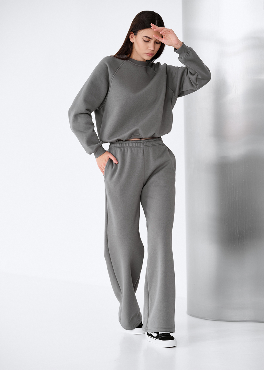 Dres  Staff vel gray oversize fleece