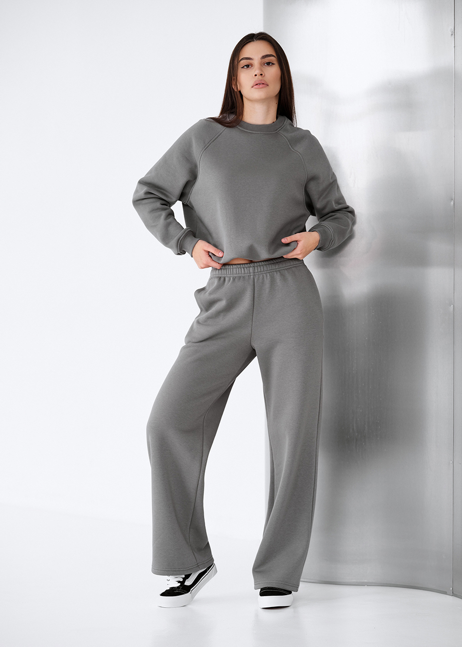 Dres  Staff vel gray oversize fleece