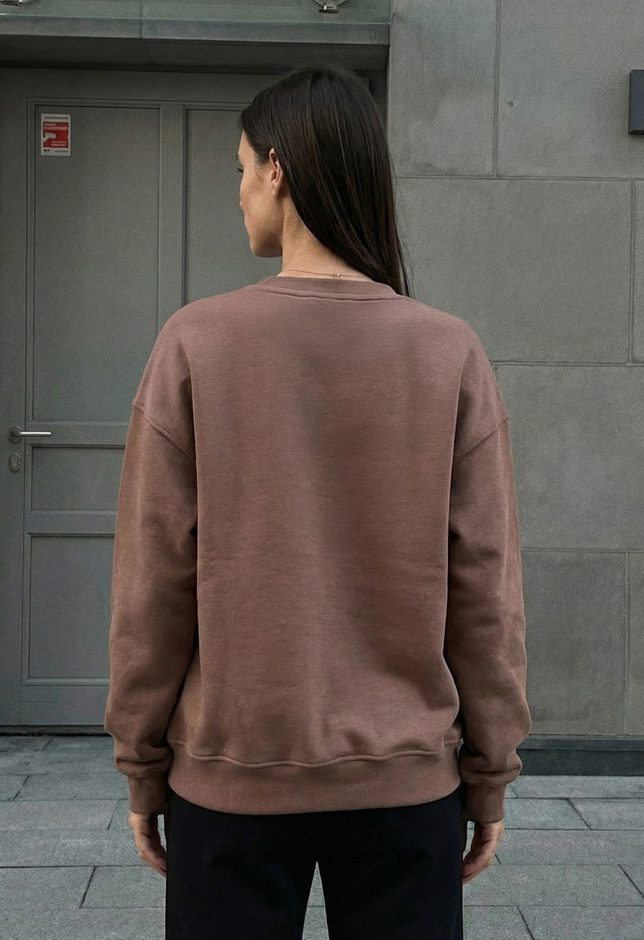 Bluza Staff brown oversize fleece