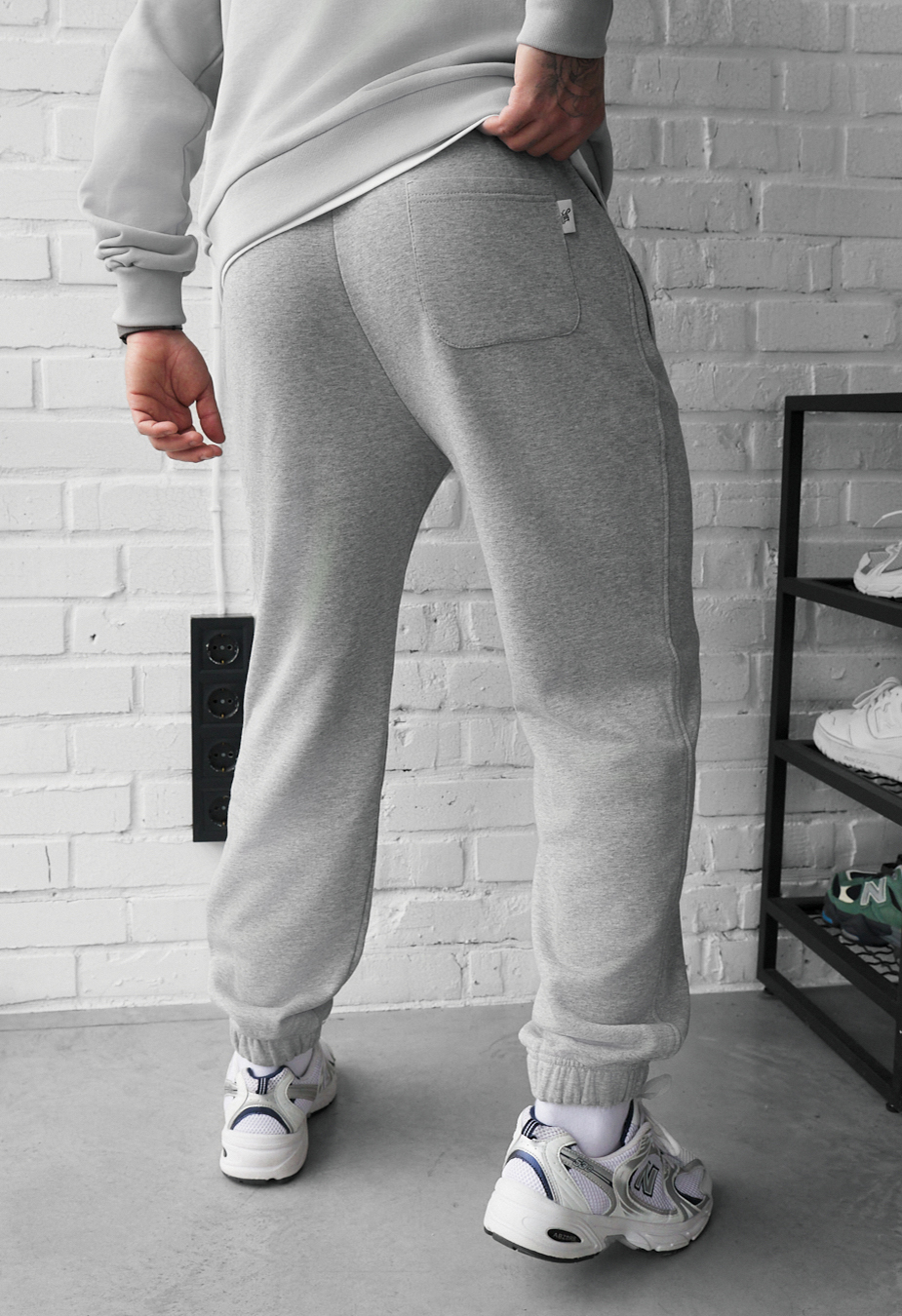 Spodnie dresowe Staff dexo gray melange