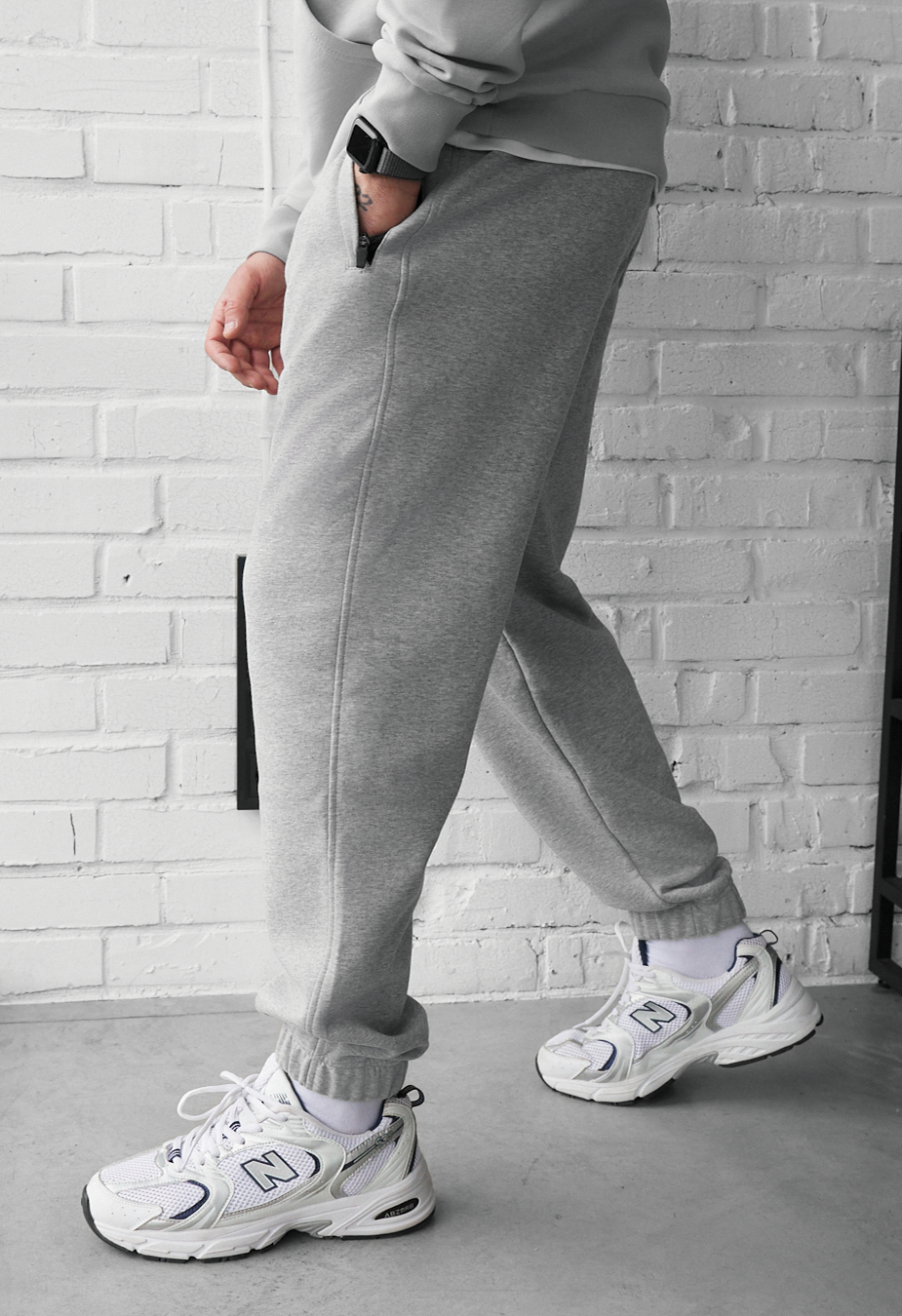 Spodnie dresowe Staff dexo gray melange