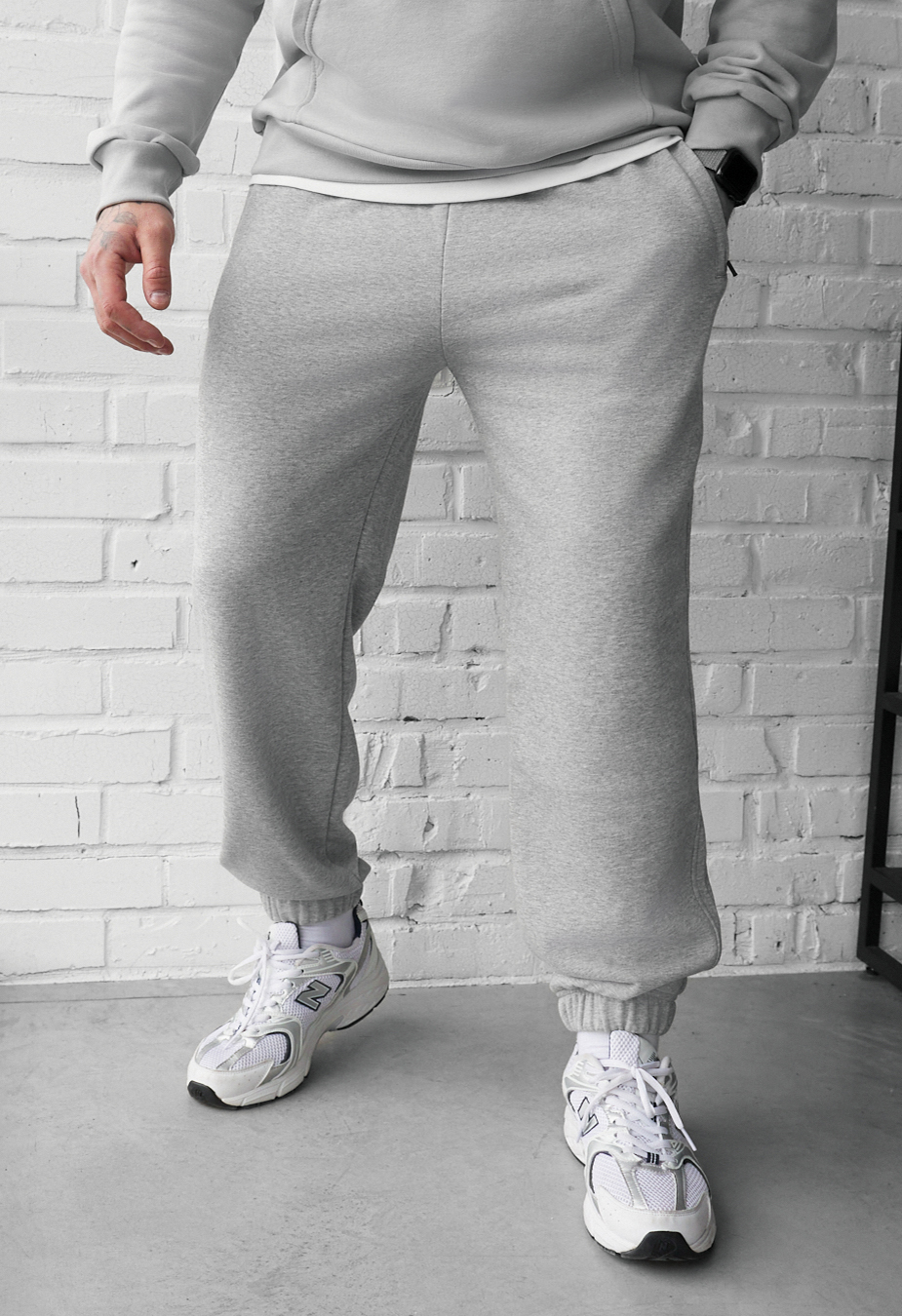 Spodnie dresowe Staff dexo gray melange