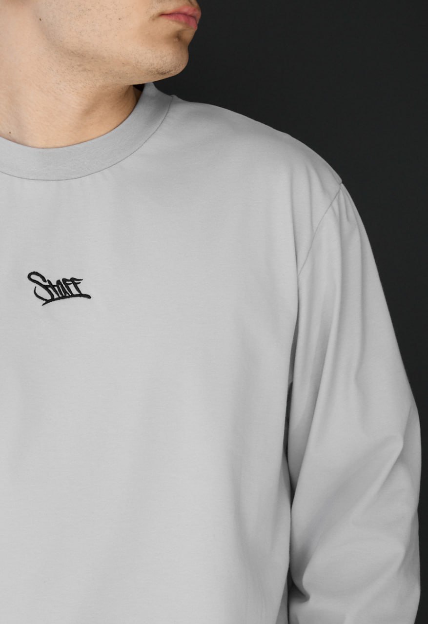 Longsleeve Staff light gray logo