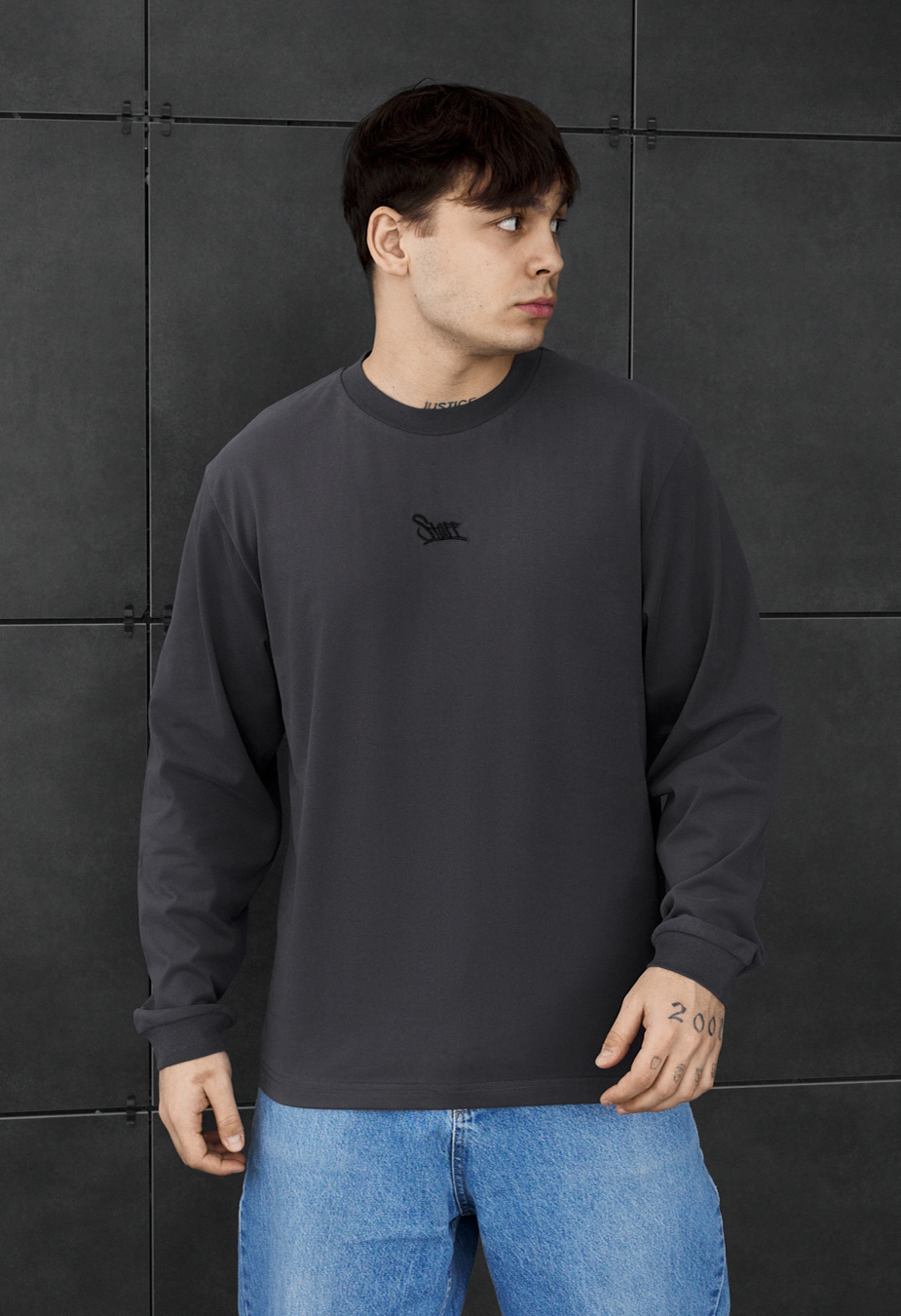 Longsleeve Staff dark gray logo