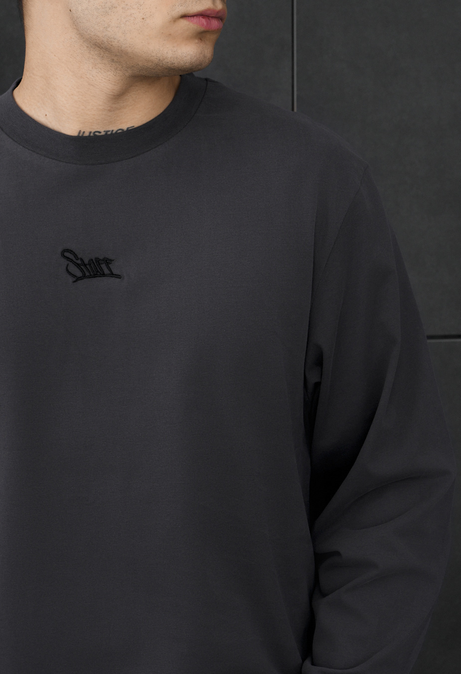 Longsleeve Staff dark gray logo