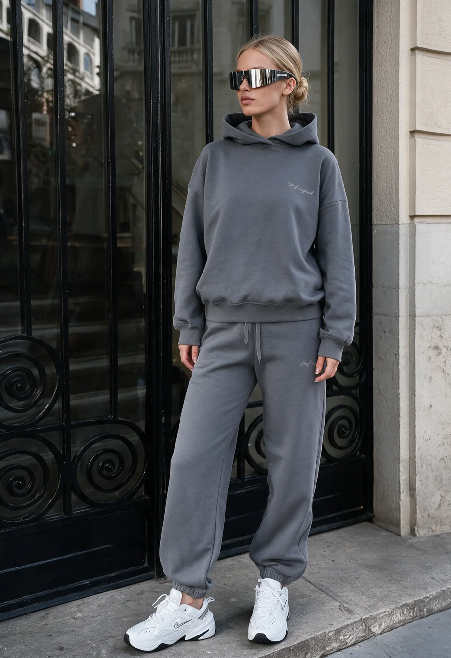 Dres Staff logo gray oversize fleece