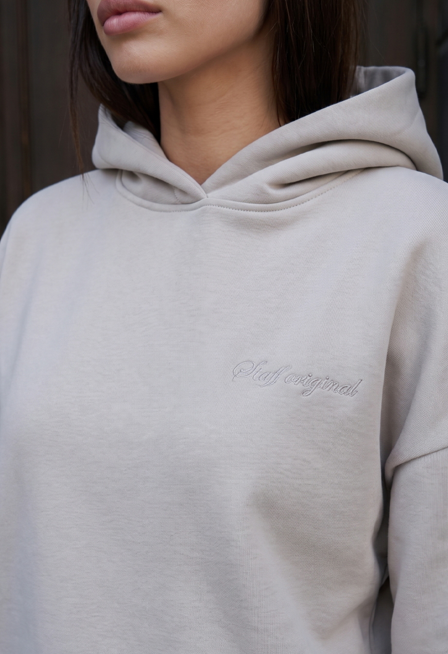 Dres Staff logo light gray oversize fleece