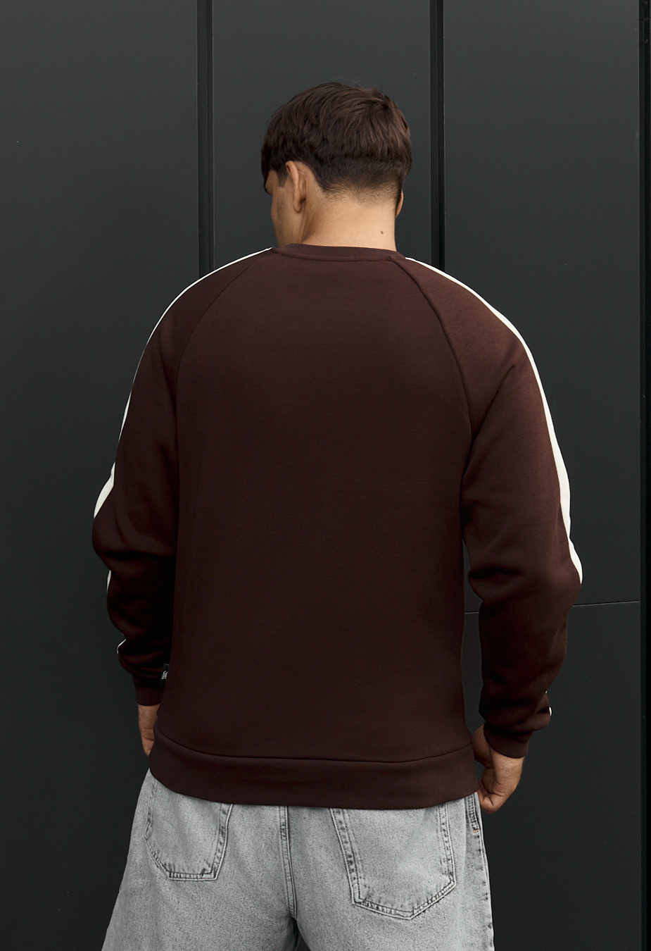 Bluza Staff lampas brown logo fleece
