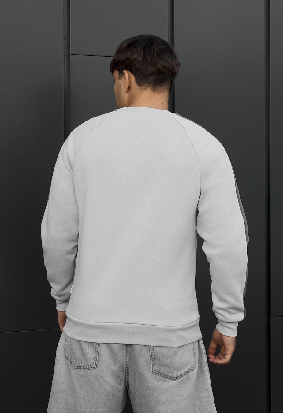 Bluza Staff lampas light gray logo fleece