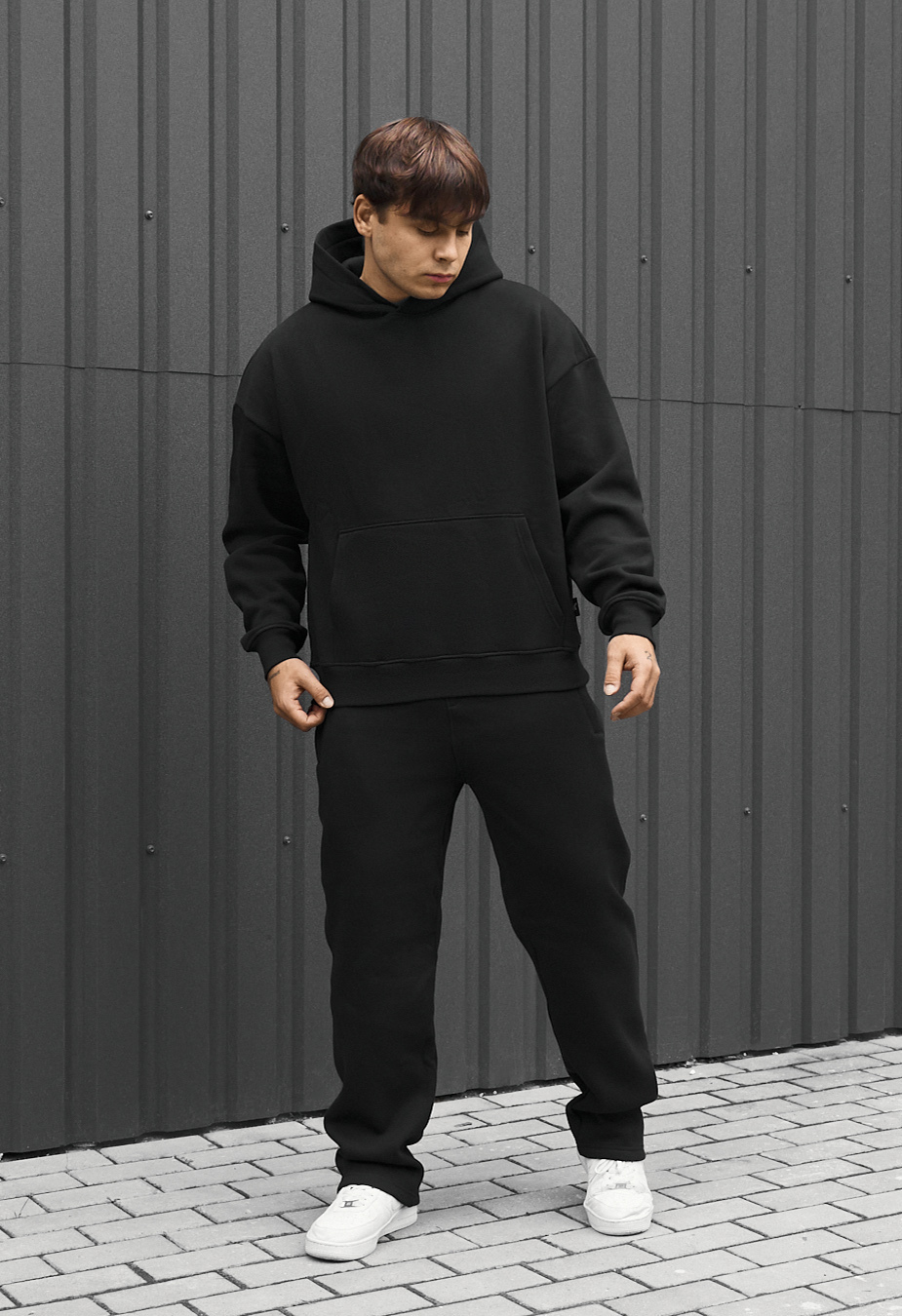 Dres Staff ik black oversize fleece