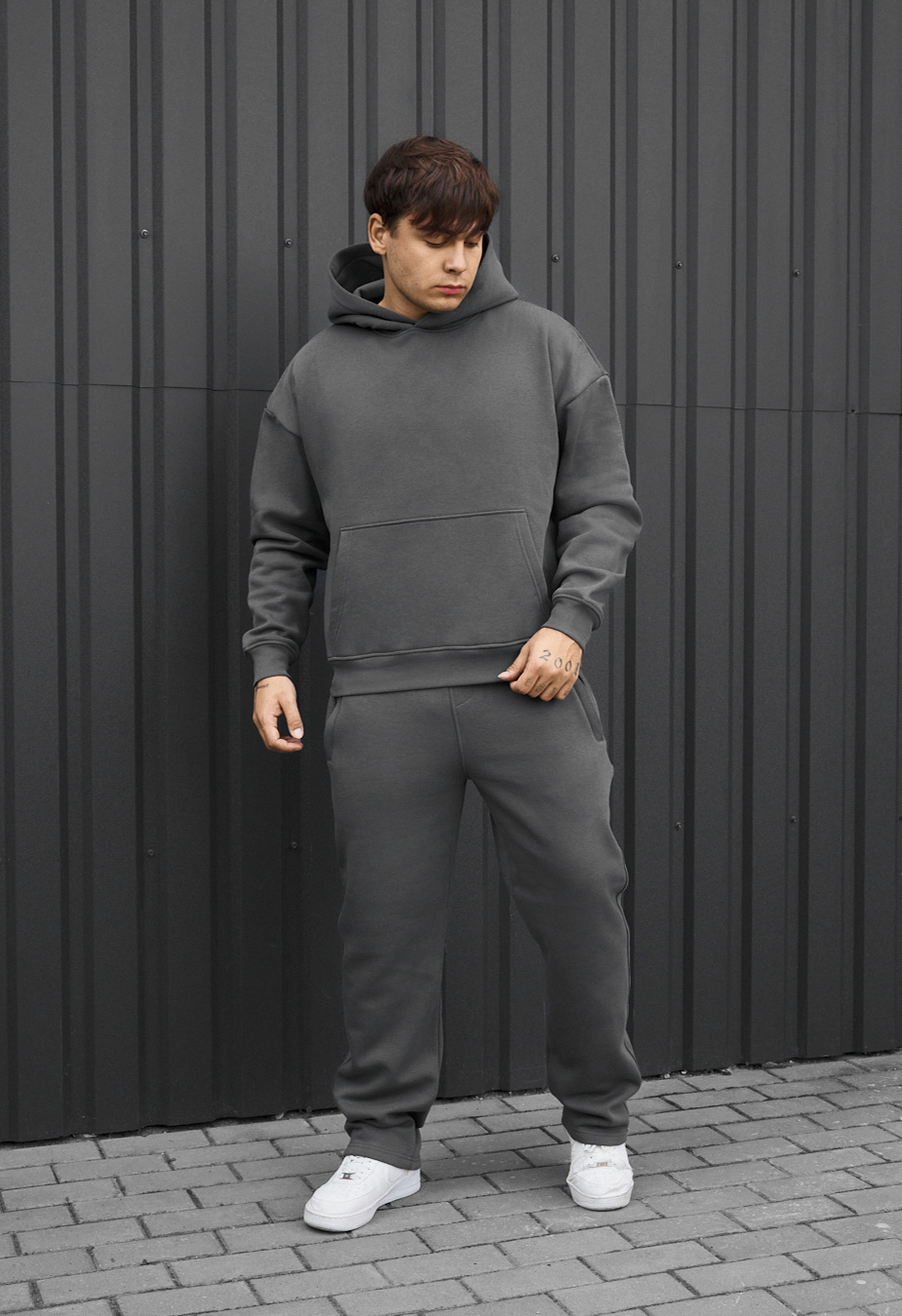 Dres Staff ik gray oversize fleece