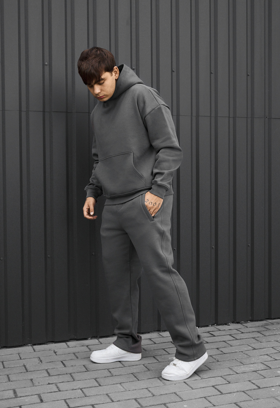 Dres Staff ik gray oversize fleece