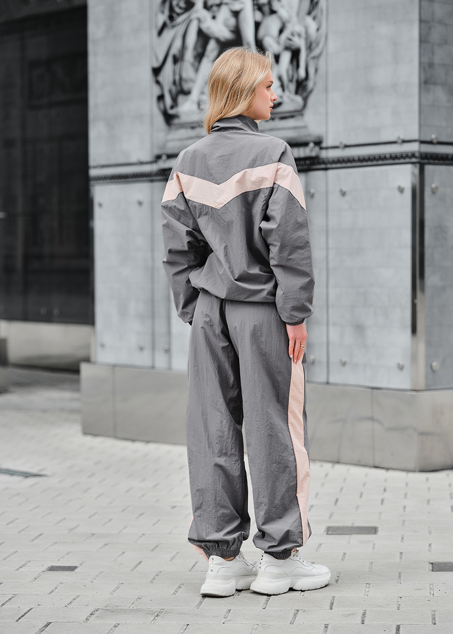 Komplet kurtka + spodnie Staff bl gray & light beige oversize