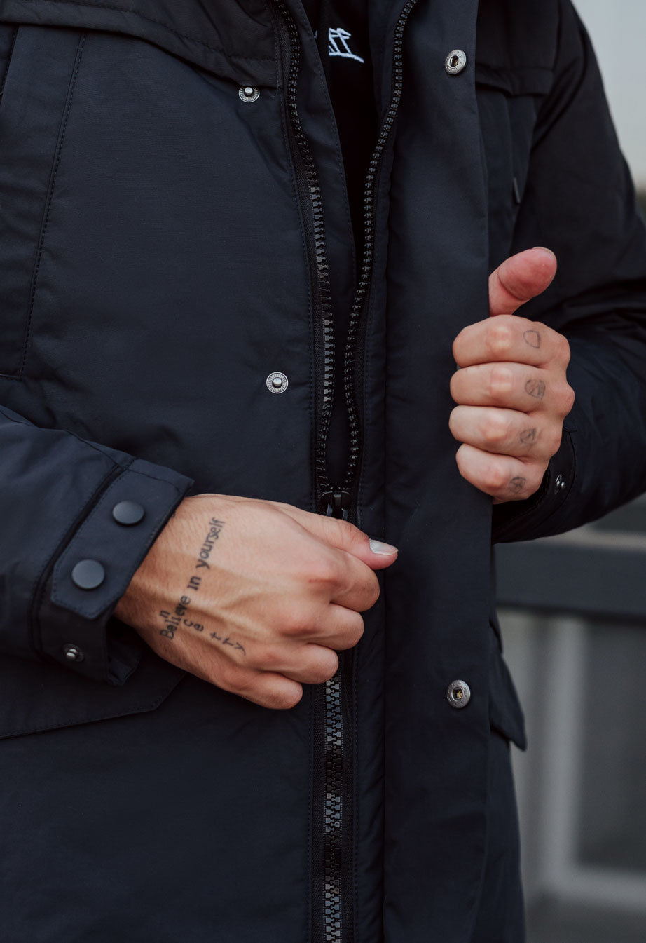 Zimowa parka Staff sta navy & black