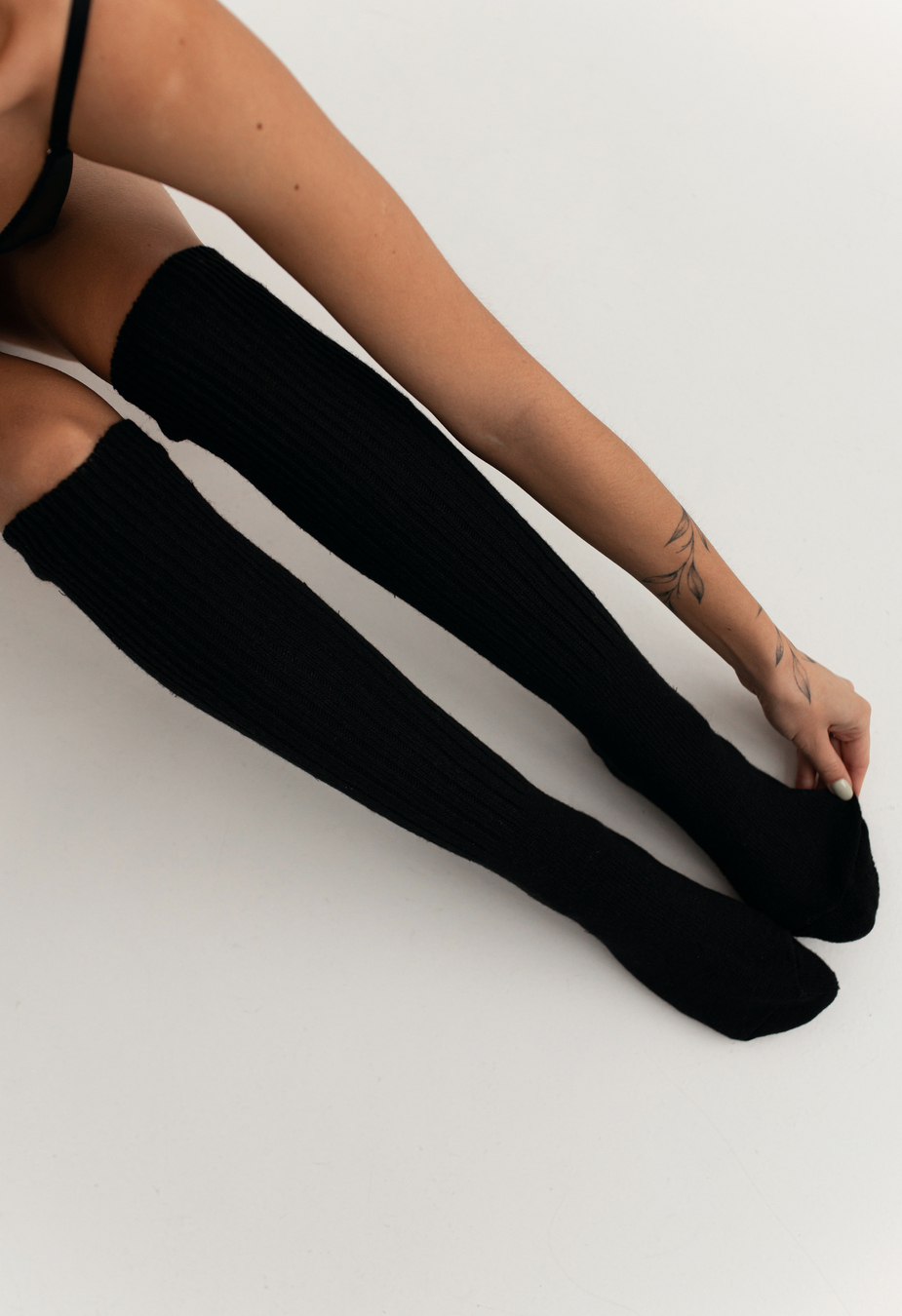 Dziane skarpetki damskie Staff black
