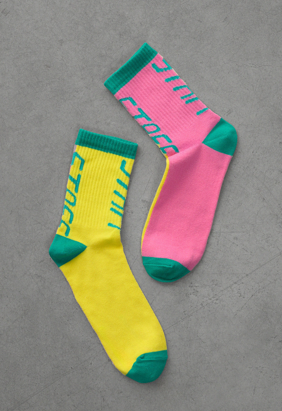 Skarpety Staff lime & pink
