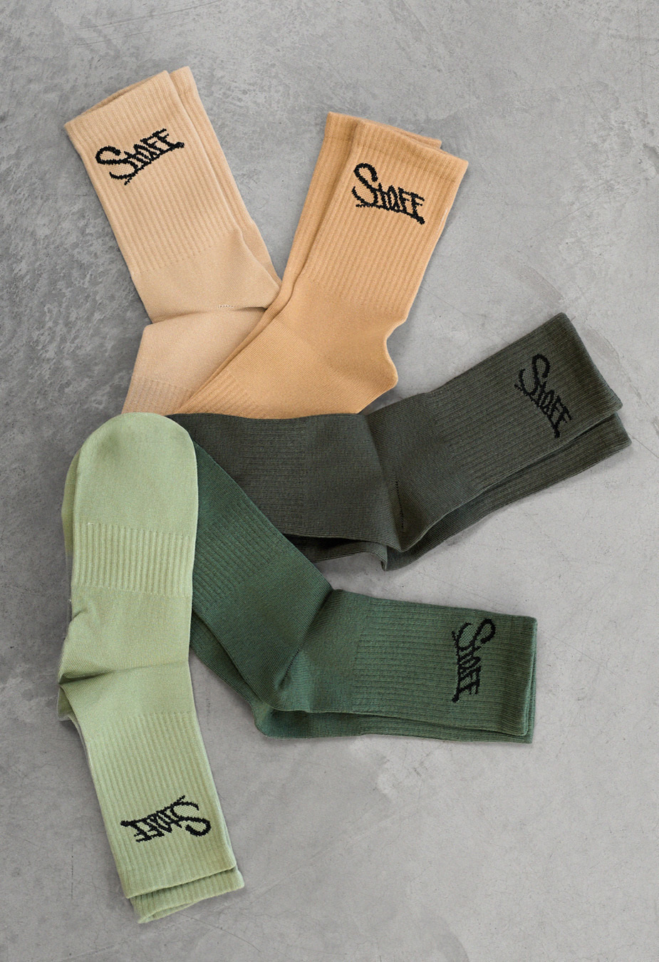 Skarpety Staff beige & green (5 par) (r.43-46)