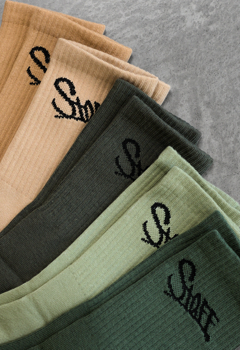 Skarpety Staff beige & green (5 par) (r.43-46)