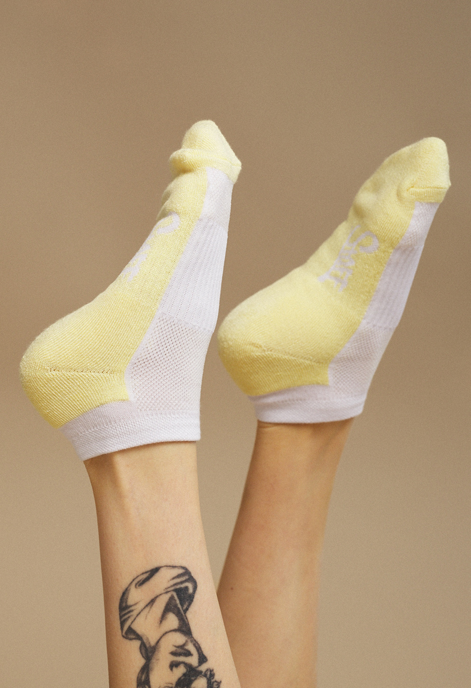 Skarpety damskie Staff white & lime