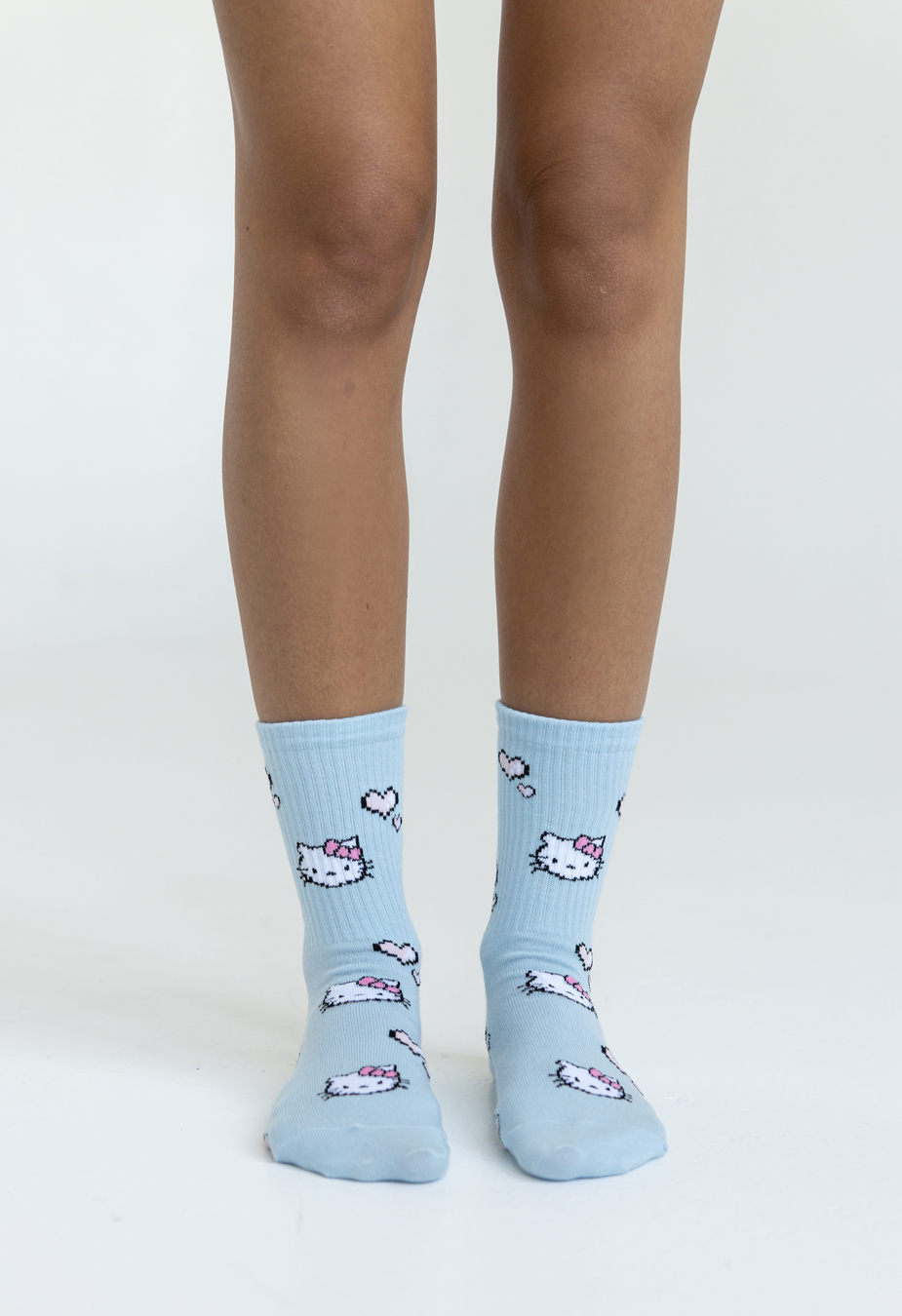Skarpety damskie Staff kitty & hearts light blue