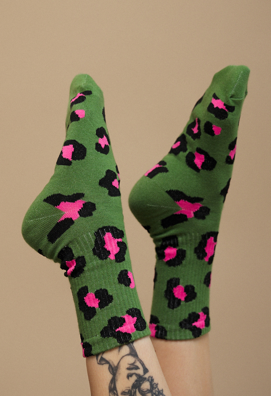 Skarpety Staff green & pink