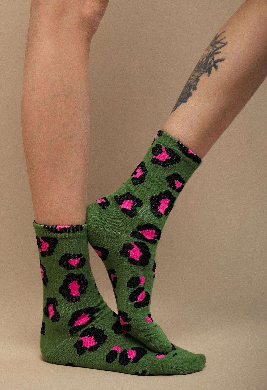 Skarpety Staff green & pink