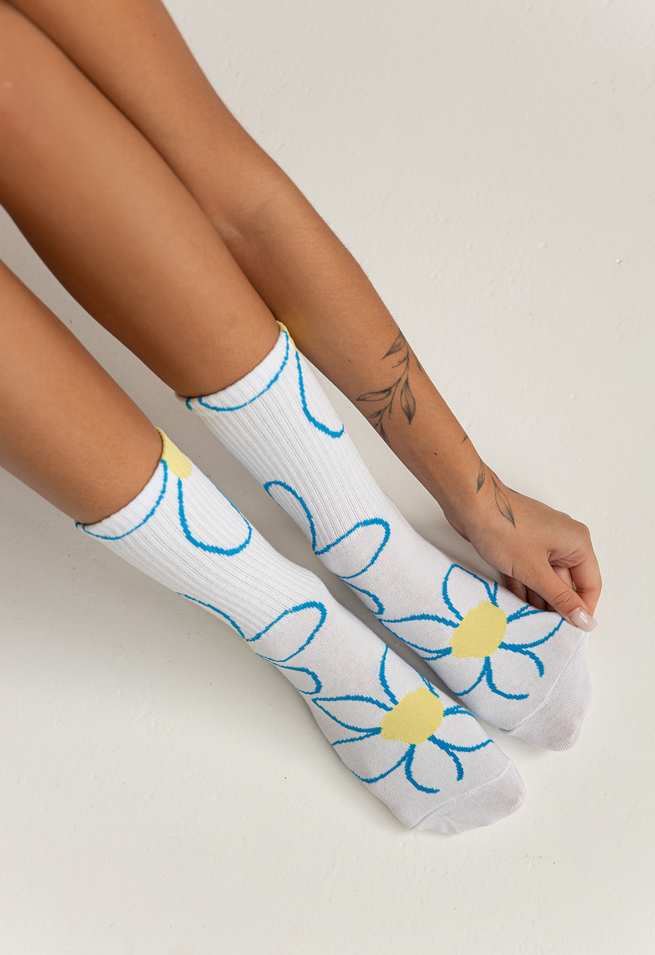 Skarpety Staff blue flower