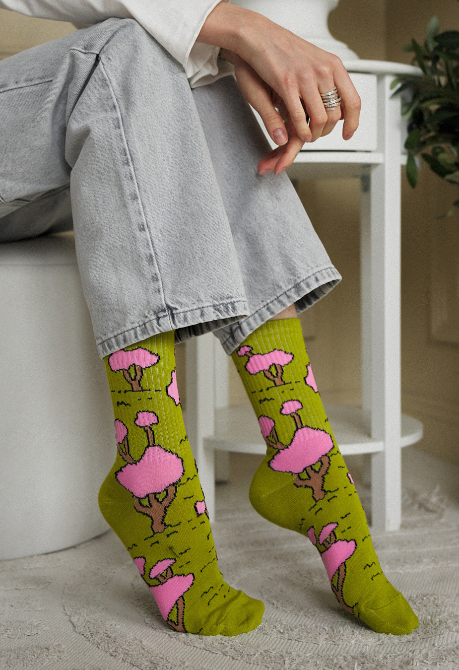 Skarpety Staff pink tree