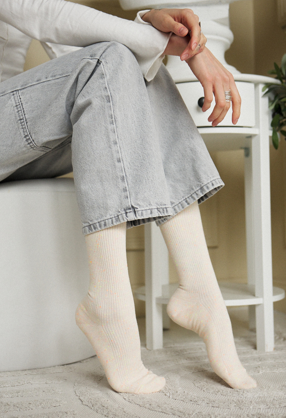 Skarpety damskie Staff milk logo