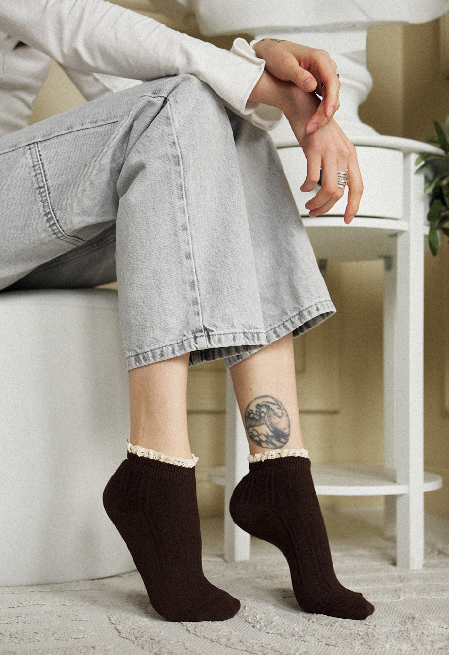 Skarpety  Staff black & milk