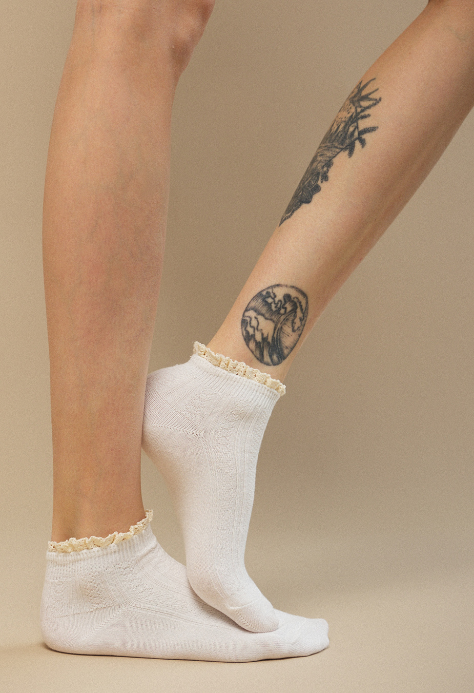 Skarpety Staff white & milk