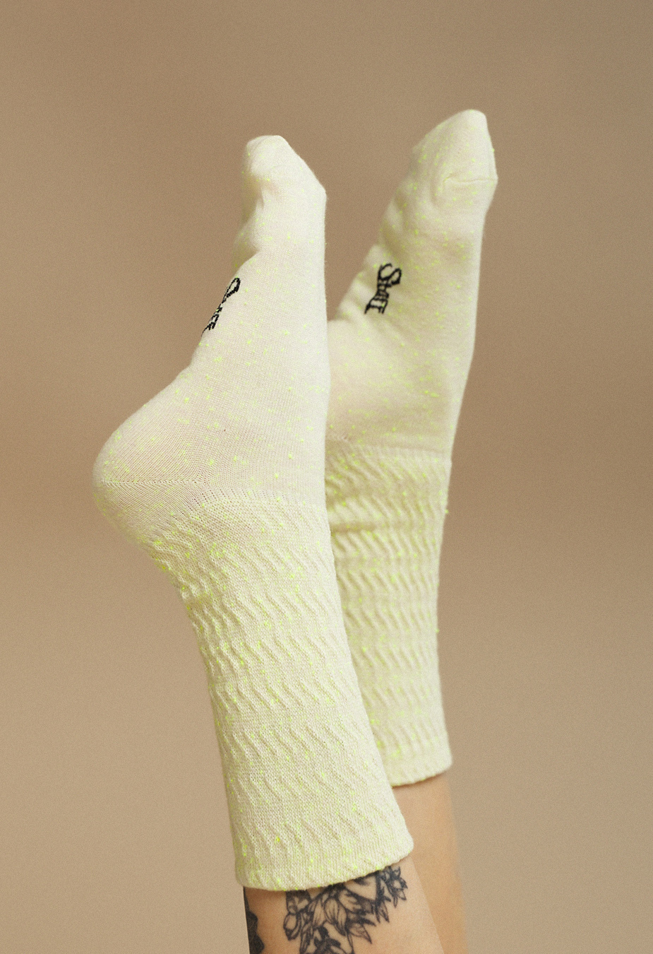 Skarpety Staff light green logo