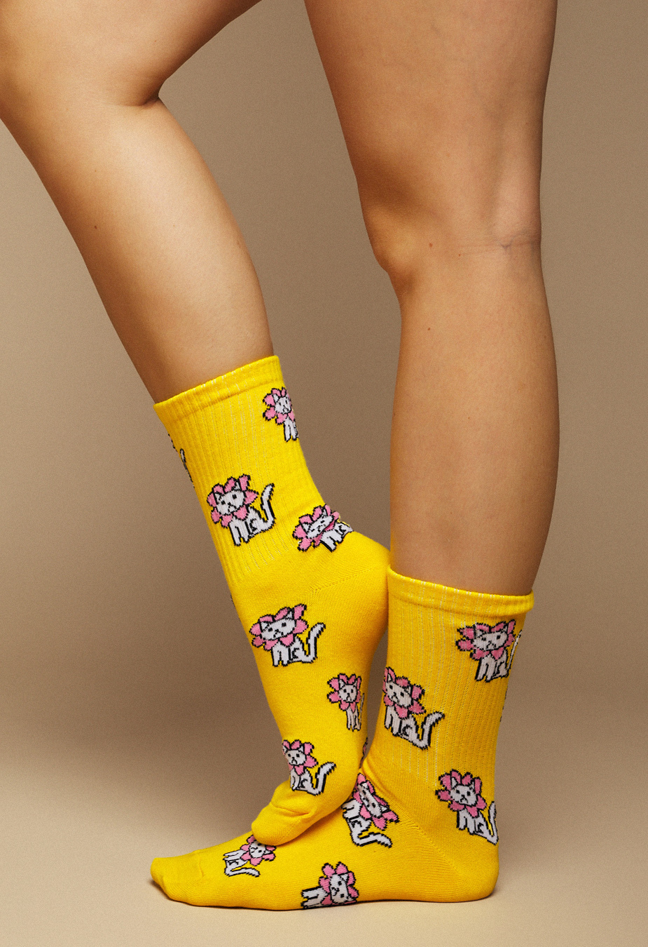 Skarpety Staff yellow cat