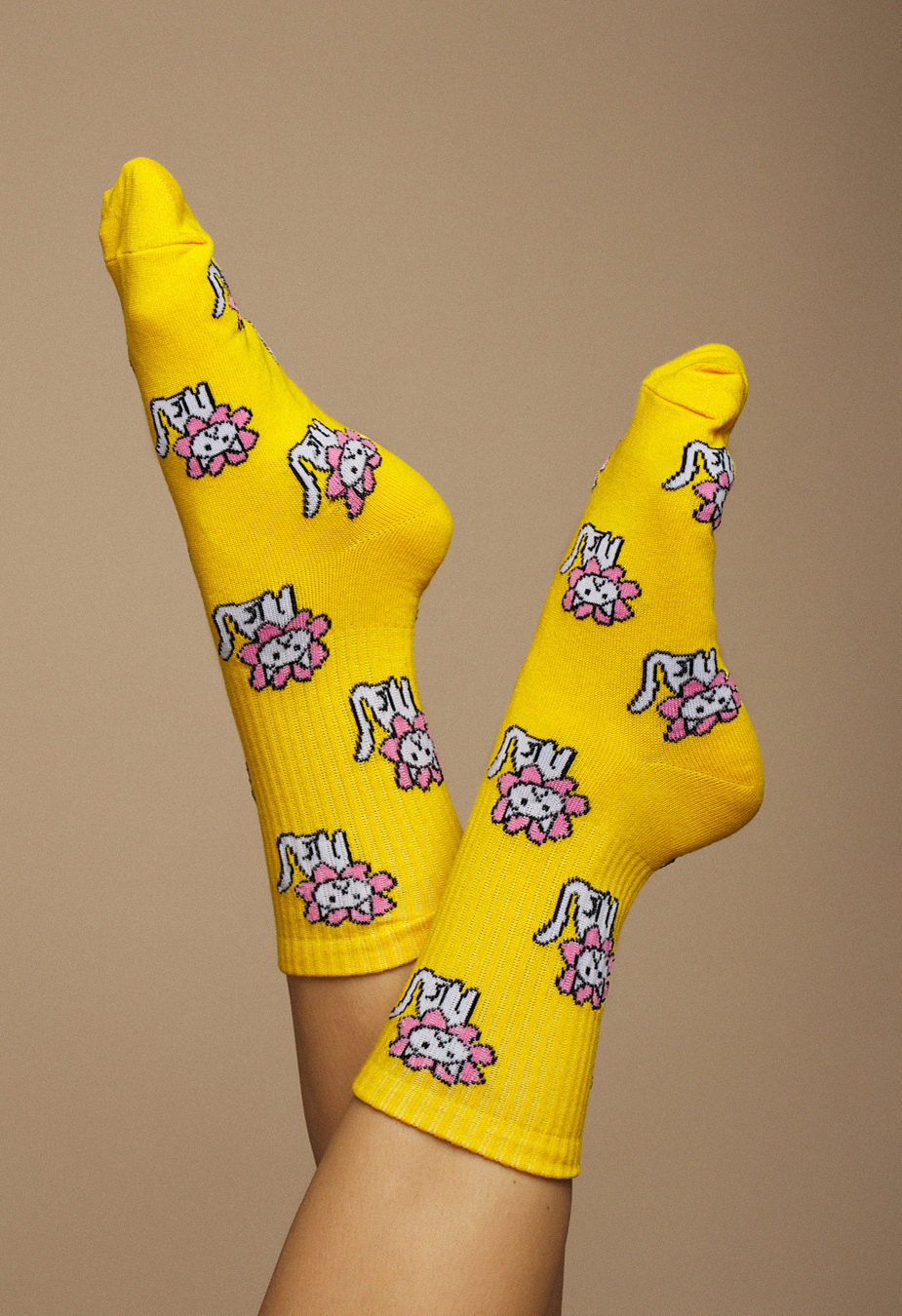 Skarpety Staff yellow cat