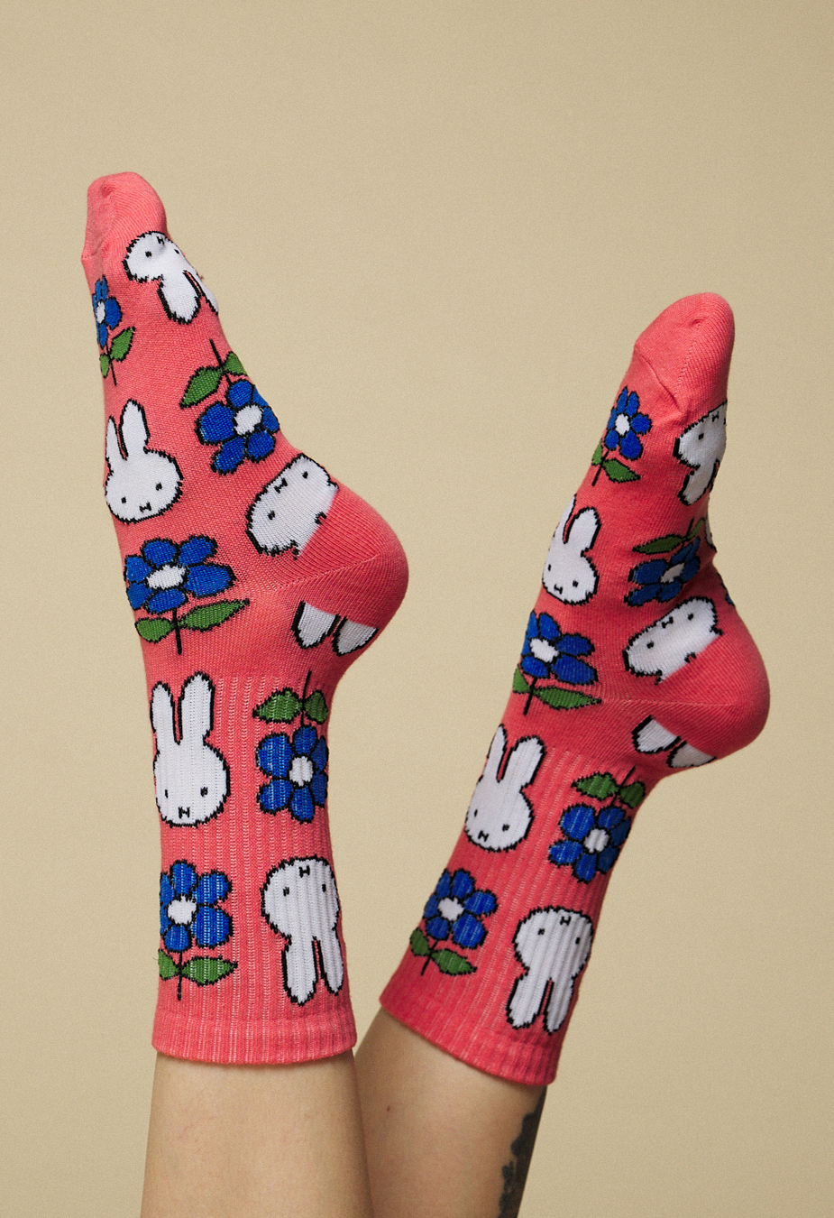 Skarpety Staff bunny & flower