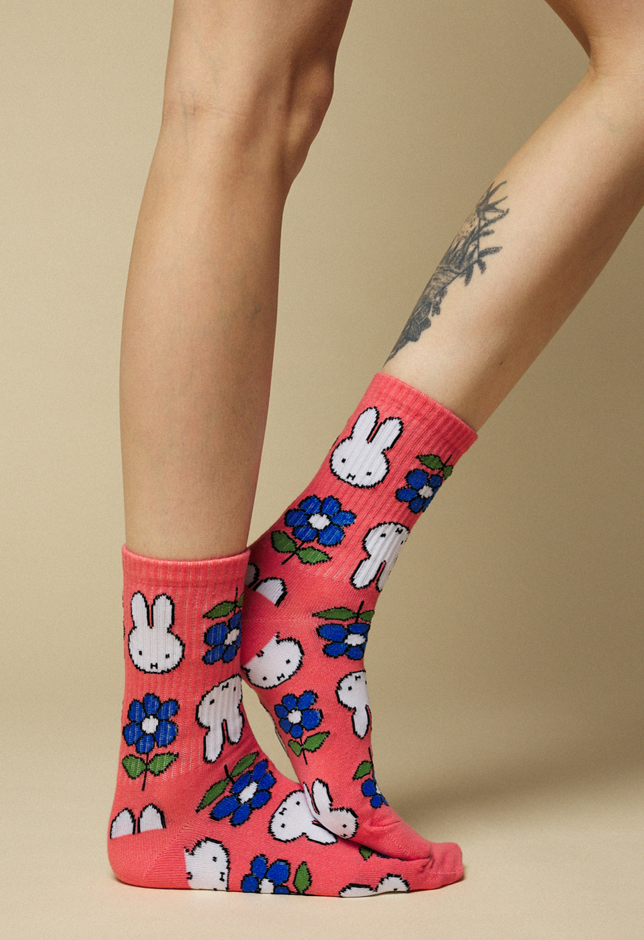 Skarpety Staff bunny & flower