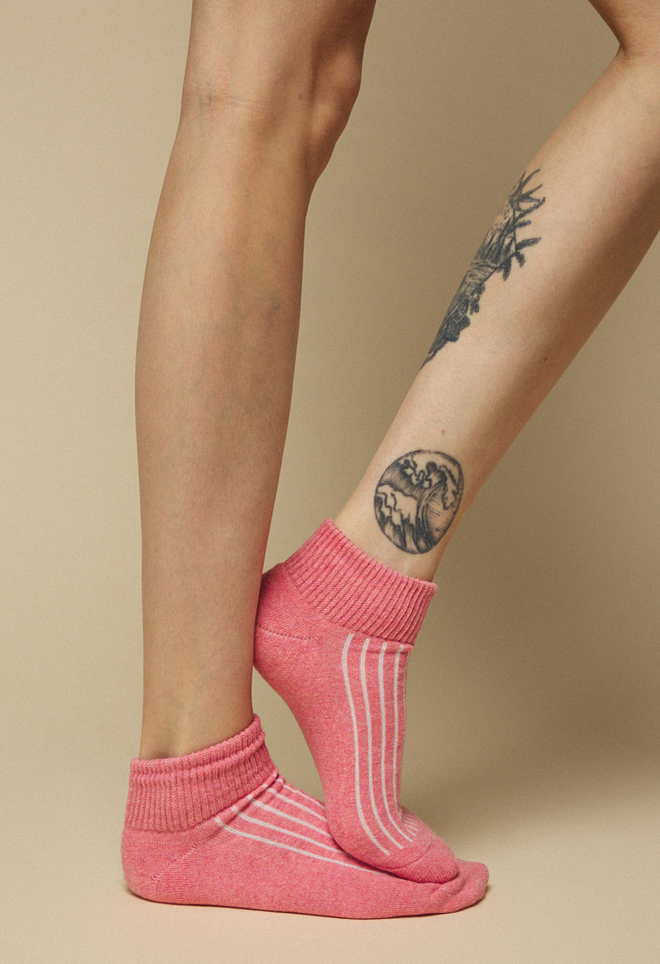 Skarpety Staff coral logo (ocieplane)