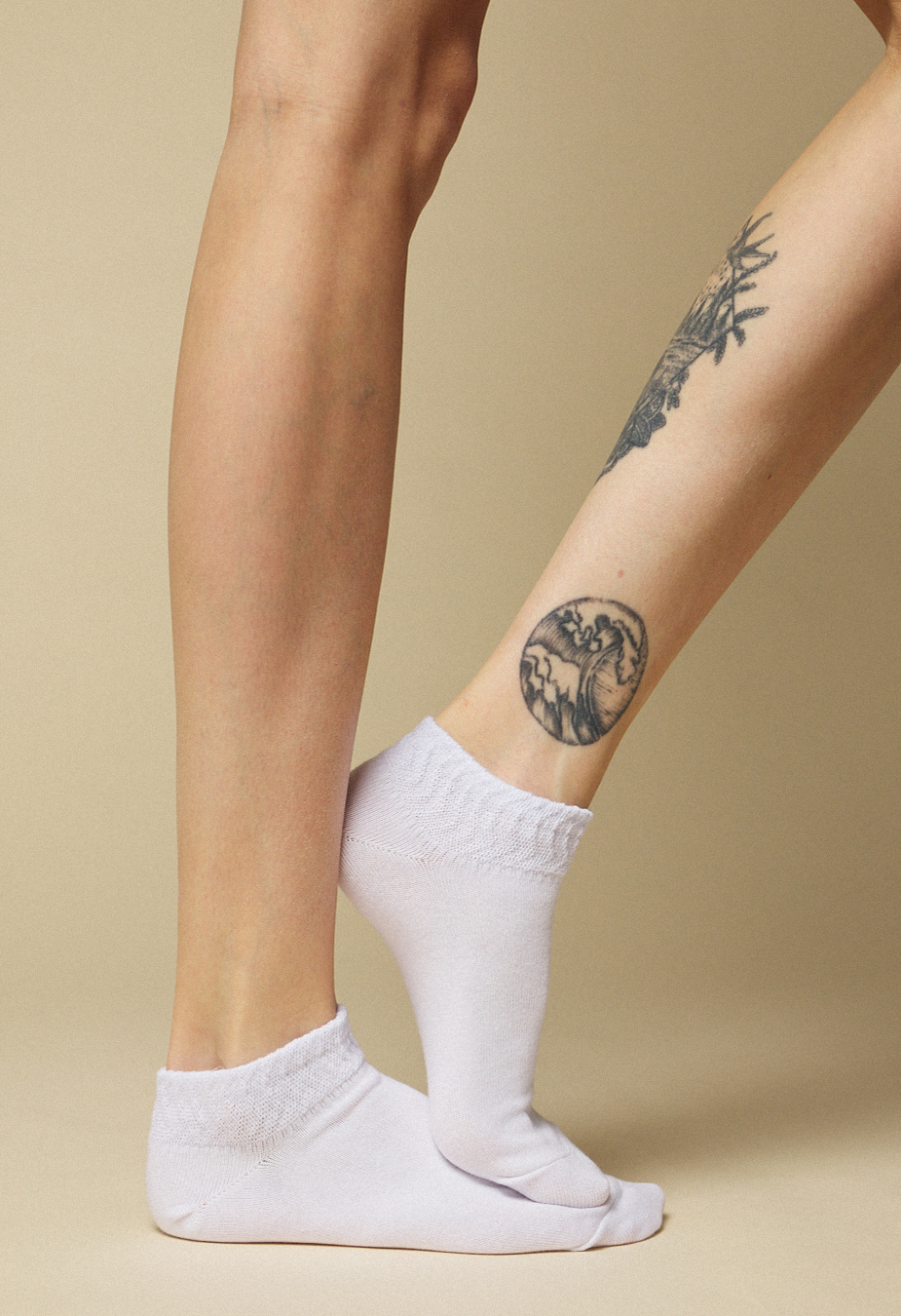 Skarpety Staff white logo