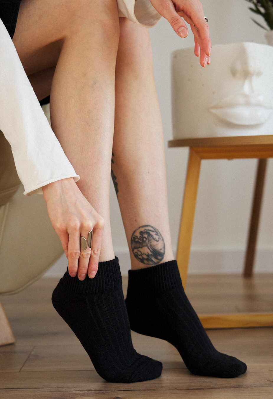 Skarpety Staff black logo (ocieplane)