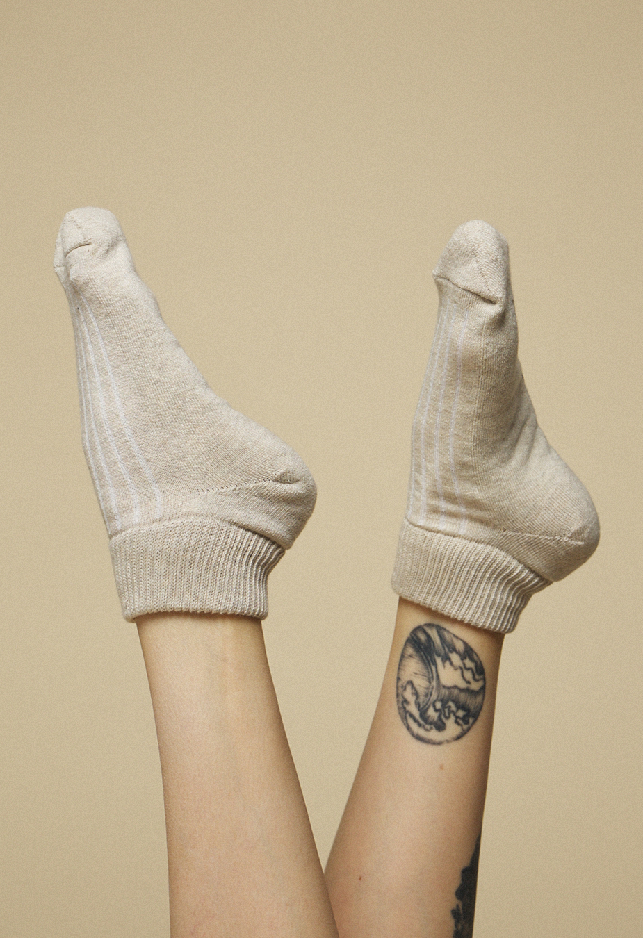 Skarpety Staff beige logo (r.39-41) (ocieplane)