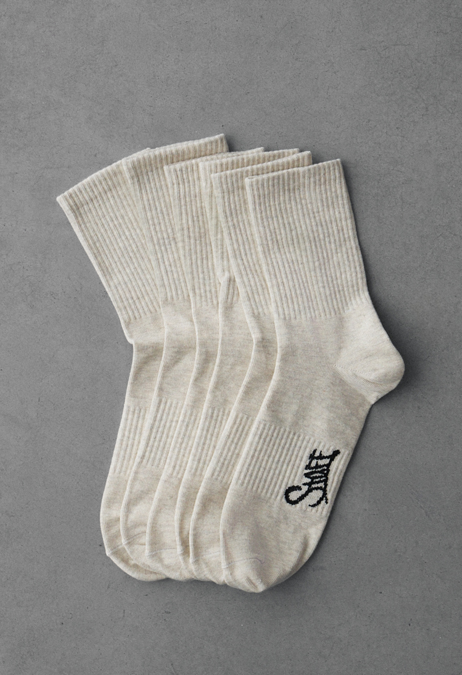 Skarpety Staff beige logo (trzy pary) (r.43-46)