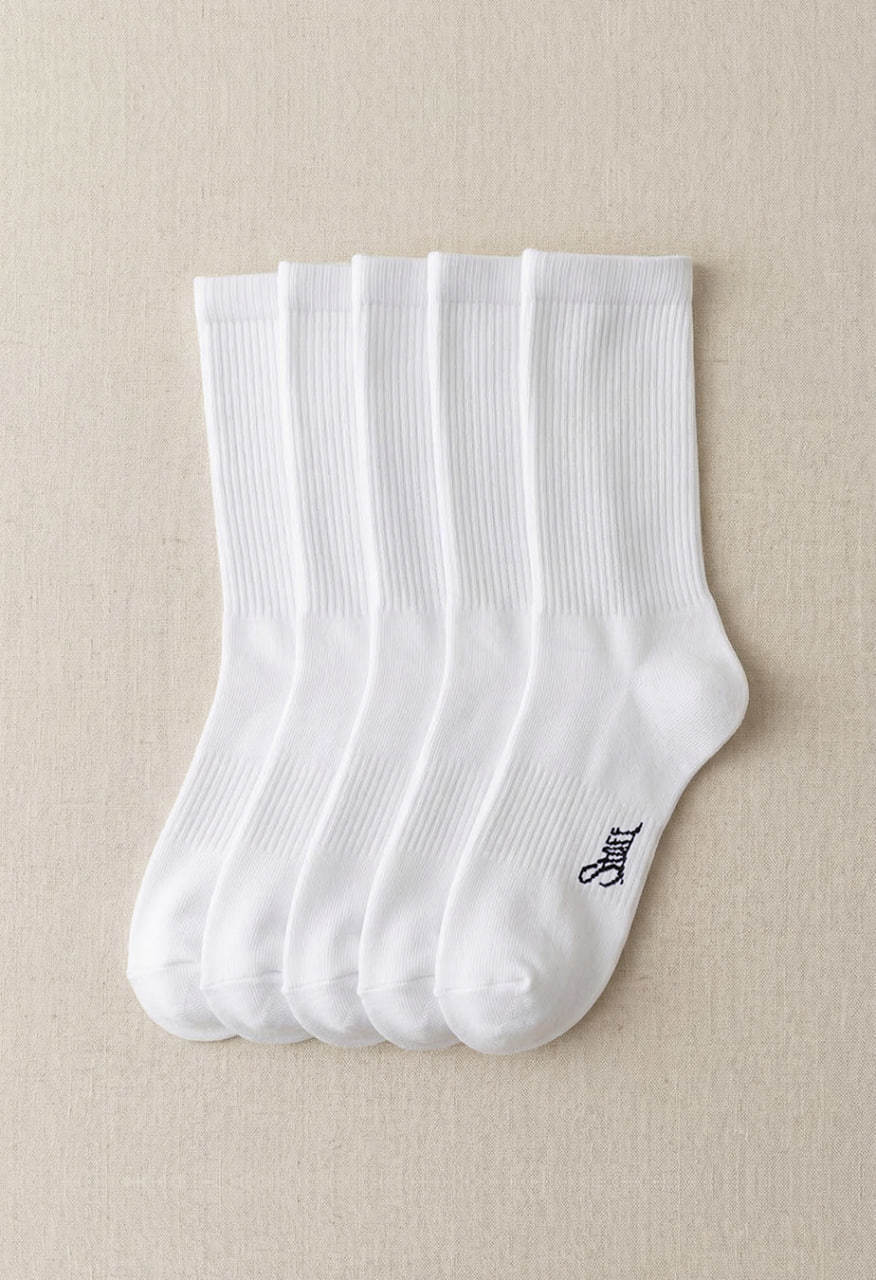 Skarpety Staff white 5 par long (r.39-41)