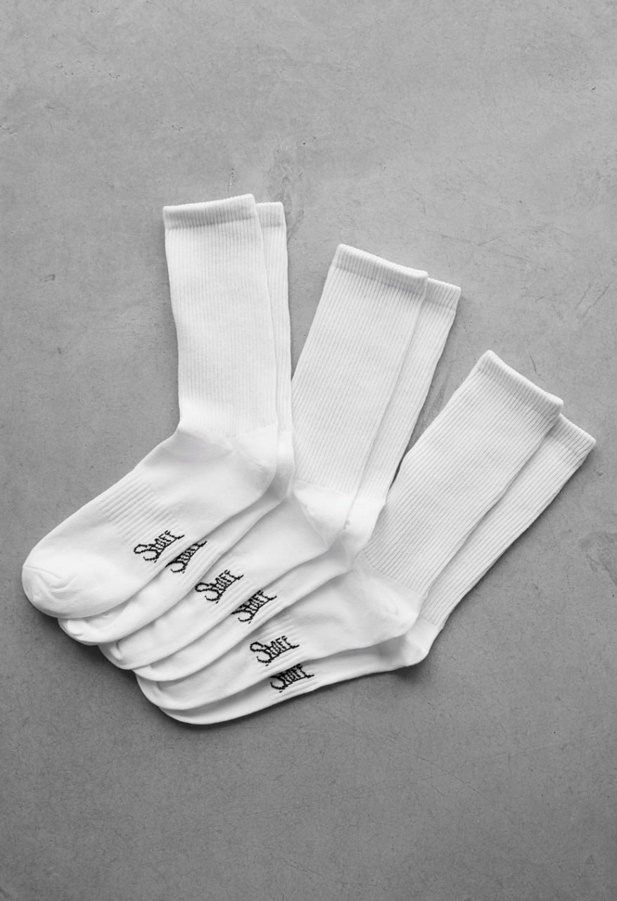 Skarpety Staff white logo (3 pary) (r.39-42)