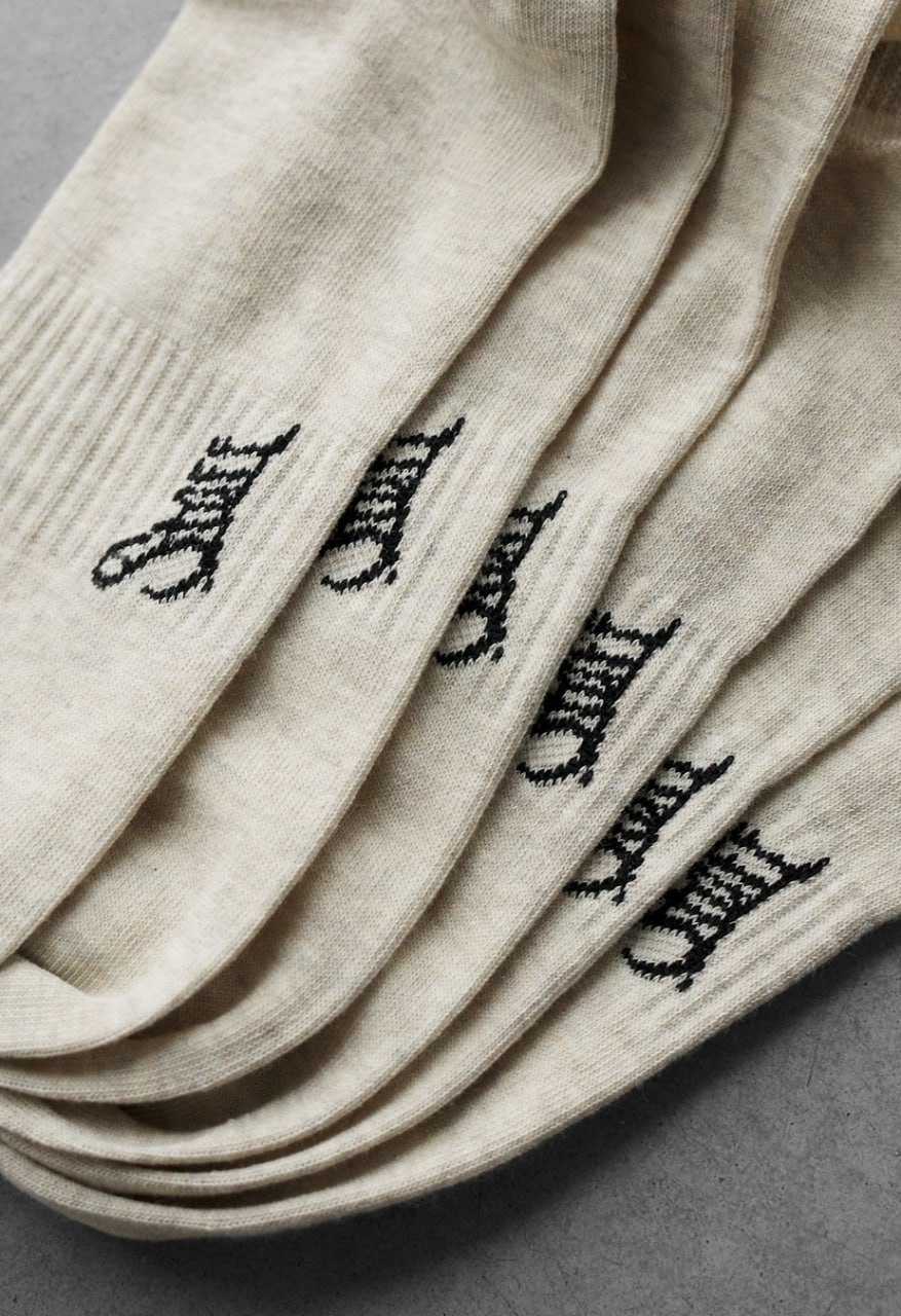 Skarpety Staff beige logo (3 pary) (r.43-46)