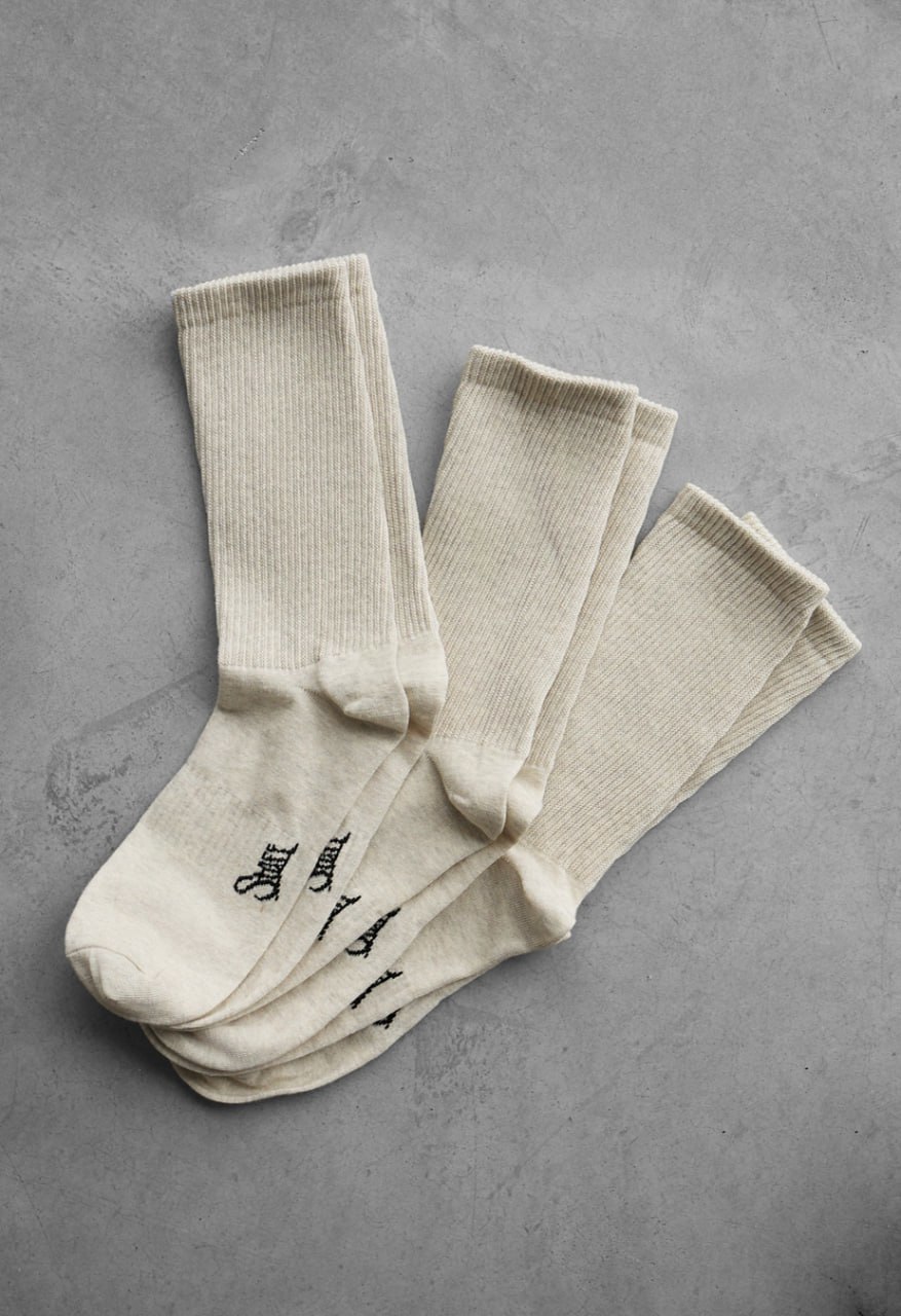 Skarpety Staff beige logo (3 pary) (r.39-42)