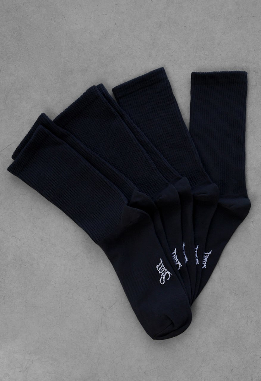 Skarpety Staff navy logo (trzy pary) (r.43-46)