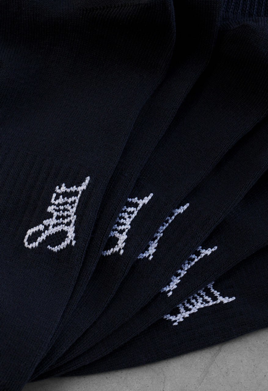 Skarpety Staff navy logo (trzy pary) (r.43-46)